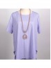 Perfect Soft High- low Short-Sleeve Blouse